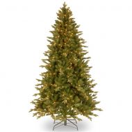 National Tree Pre-Lit 6-12 Feel-Real Avalon Spruce Medium Hinged Artificial Christmas Tree with 400 Clear Lights