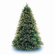 National Tree Pre-Lit 9 Feel-Real Jersey Fraser Medium Fir Hinged Artificial Christmas Tree with 1500 Clear Lights