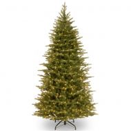 National Tree Pre-Lit 7-12 Feel Real Nordic Spruce Slim Hinged Artificial Christmas Tree with 750 Clear Lights
