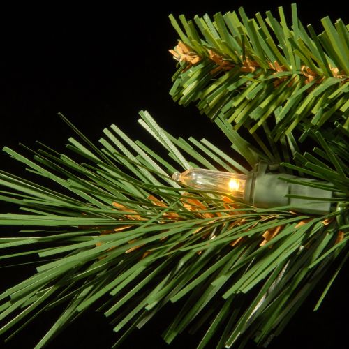  National Tree 20 Tiffany Fir Hanging Basket with 50 Warm White LED Battery Lights with Timer