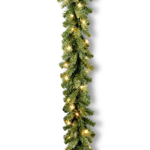  National Tree 9 Kincaid Spruce Garland with Multicolor Lights