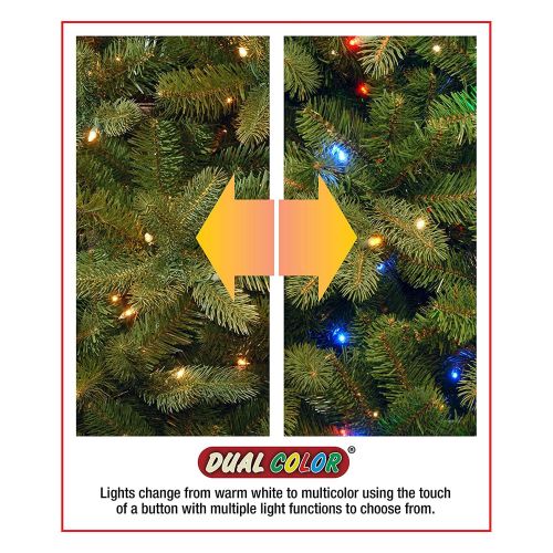  National Tree 24 Colonial Wreath with Battery Operated Dual Color LED Lights
