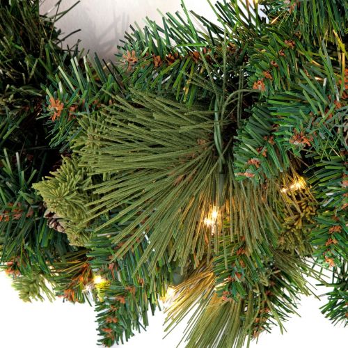  National Tree Company 24 Carolina Pine Wreath with Clear Lights