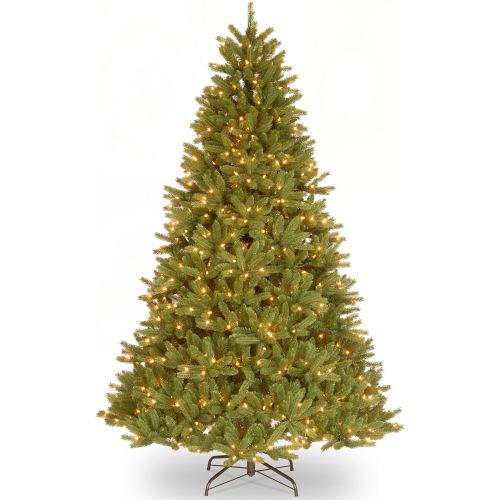  National Tree Company National Tree 7-12 Foot Feel-Real Grande Fir Hinged Tree with 750 Clear Lights (PEGF4-307-75)