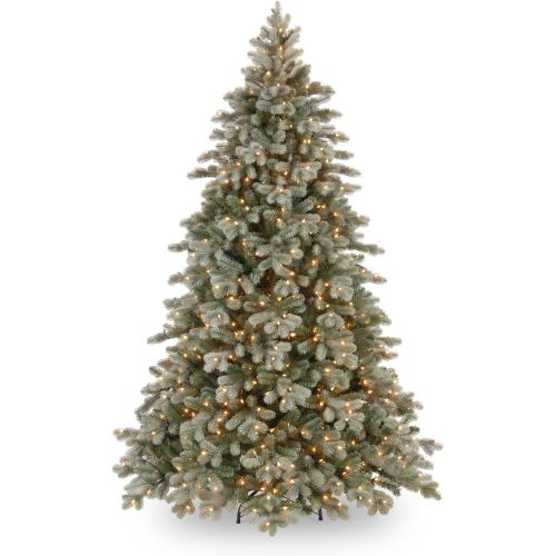  National Tree Company National Tree 7.5 Foot Feel Real Frosted Colorado Fir with 750 Clear Lights (PECSF1-300-75)