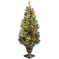 National Tree Company National Tree 5 Foot Wispy Willow Grande Entrance Tree with 100 Clear Lights in Bronze Decorative Urn (WOG3-305-50)
