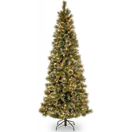  National Tree Company National Tree 6.5 Foot Glittery Bristle Slim Pine