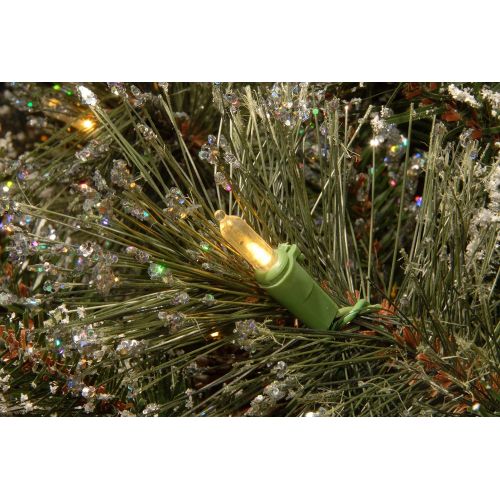  National Tree Company National Tree Set of 3 Wreath Door Decor Piece with 100 Warm White Battery Operated Twinkle LED Lights (GB1-300LT-18W-B)