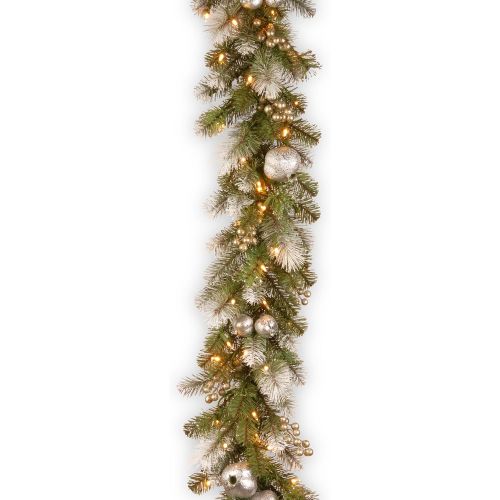  National Tree Company National Tree 9 Foot Glittery Pomegranate Pine Garland