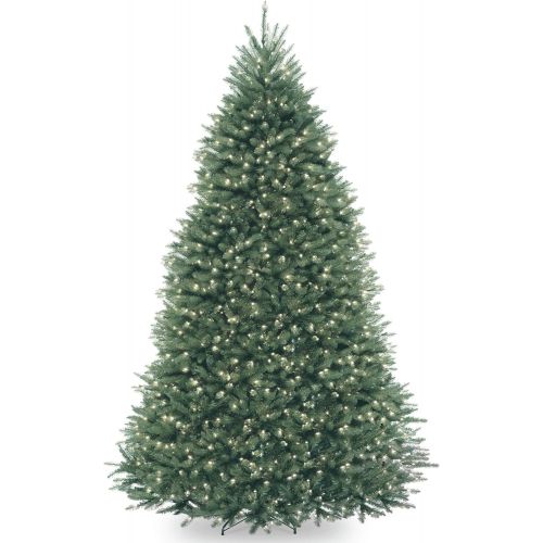  National Tree Company National Tree 7.5 Foot Dunhill Blue Fir Tree with 750 Clear Lights, Hinged (DUBH-75LO)