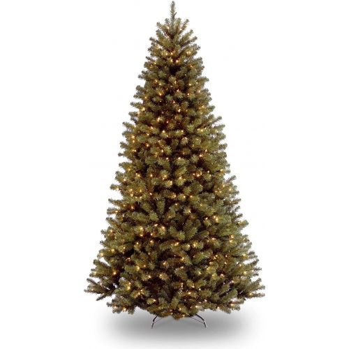  National Tree Company National Tree 7 Foot North Valley Spruce Tree with 500 Clear Lights, Hinged (NRV7-300-70)