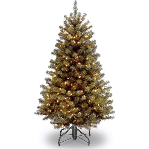  National Tree Company National Tree 7 Foot North Valley Spruce Tree with 500 Clear Lights, Hinged (NRV7-300-70)