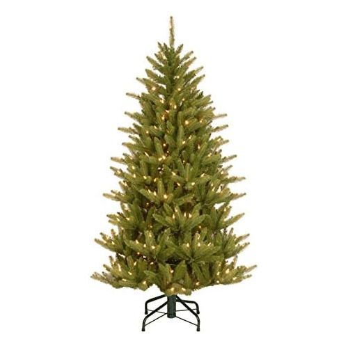  National Tree Company National Tree 4.5 Foot Feel Real Natural Frasier Slim Tree with 300 Clear Lights, Hinged (PENAF4-309-45)