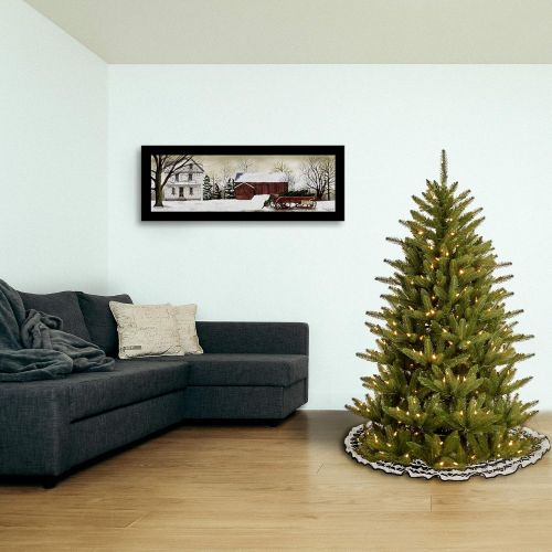  National Tree Company National Tree 4.5 Foot Feel Real Natural Frasier Slim Tree with 300 Clear Lights, Hinged (PENAF4-309-45)