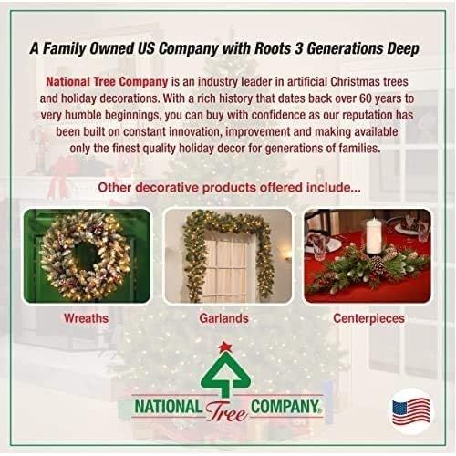  National Tree Company National Tree 4 Foot Feel Real Nordic Spruce Tree with 200 Clear Lights in Burlap Base (PENS1-333-40)