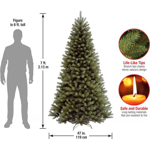  National Tree Company National Tree 7 Foot North Valley Spruce Tree, Hinged (NRV7-500-70)