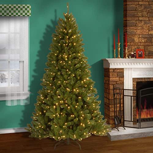  National Tree Company National Tree 6.5 Foot North Valley Spruce Tree with 450 Clear Lights, Hinged (NRV7-300-65)