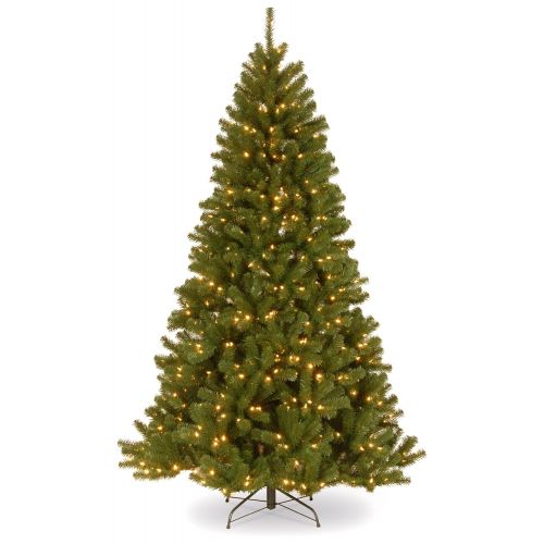  National Tree Company National Tree 6.5 Foot North Valley Spruce Tree with 450 Clear Lights, Hinged (NRV7-300-65)