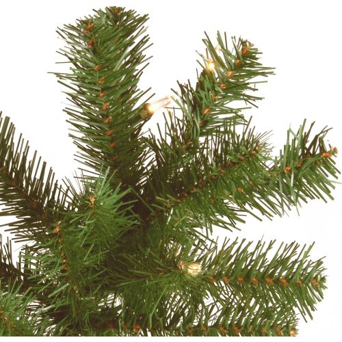  National Tree Company National Tree 6.5 Foot North Valley Spruce Tree with 450 Clear Lights, Hinged (NRV7-300-65)