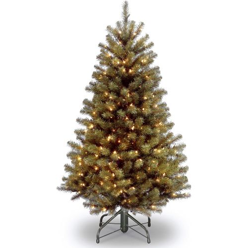  National Tree Company National Tree 6.5 Foot North Valley Spruce Tree with 450 Clear Lights, Hinged (NRV7-300-65)