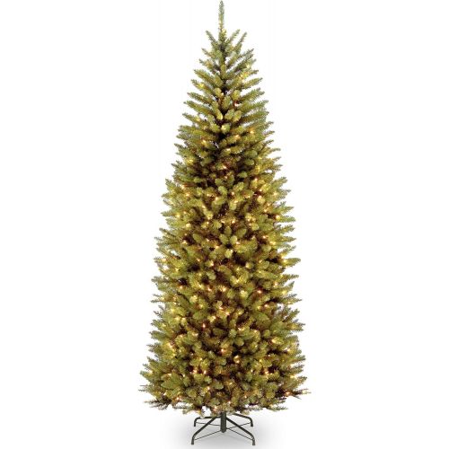  National Tree Company National Tree 7.5 Foot Kingswood Slim Fir Tree with 450 Dual Color LED Lights and PowerConnect 9 Function System, Hinged (KW7-D52-75)