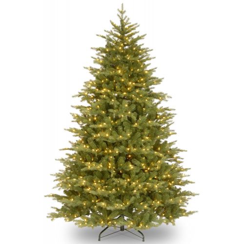  National Tree Company National Tree 9 Foot Feel Real Nordic Spruce Medium Tree with 1100 Clear Lights, Hinged (PENS1-307-90)