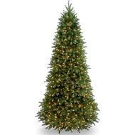 National Tree Company National Tree 9 Foot Feel Real Jersey Frasier Fir Slim Tree with 1000 Clear Lights, Hinged (PEJF1-304-90)