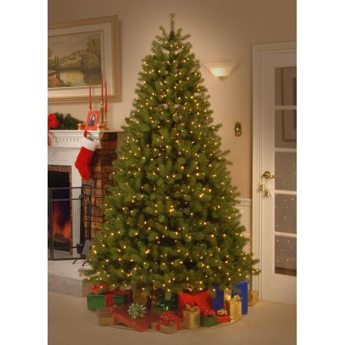  National Tree Company National Tree 6 Foot Feel Real Downswept Douglas Fir Tree with 600 Clear Lights, Hinged (PEDD3-312-60)