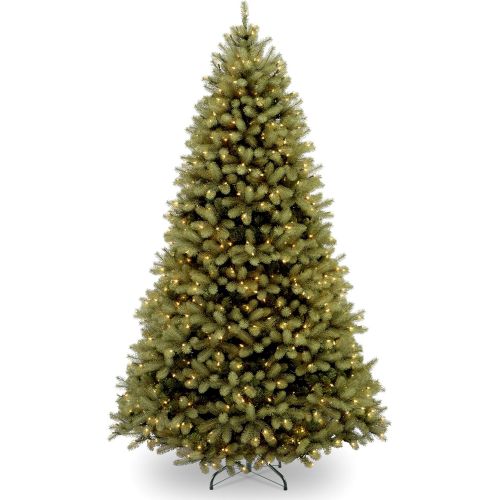  National Tree Company National Tree 6 Foot Feel Real Downswept Douglas Fir Tree with 600 Clear Lights, Hinged (PEDD3-312-60)