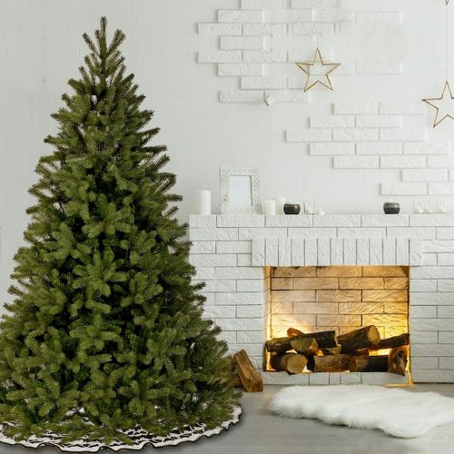  National Tree Company National Tree 7.5 Foot Feel Real Downswept Douglas Fir Tree, Hinged (PEDD1-503-75)