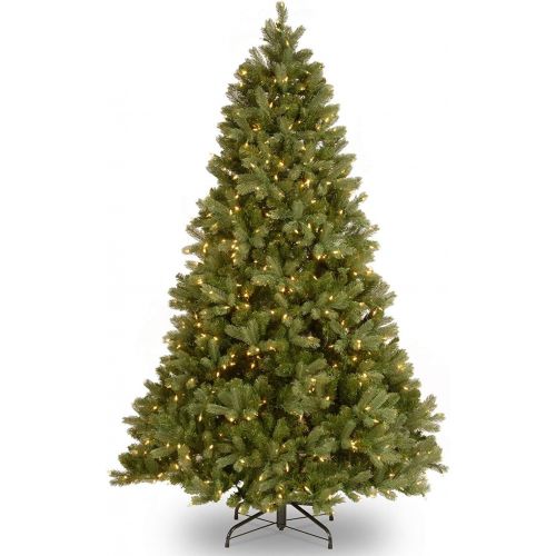  National Tree Company National Tree 6.5 Foot Feel-Real Downswept Douglas Fir Tree with 650 Clear Lights, Hinged (PEDD1-312-65)