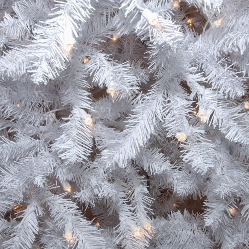  National Tree Company National Tree 7.5 Foot White Dunhill Fir Christmas Tree, Hinged (DUWH-75LO)