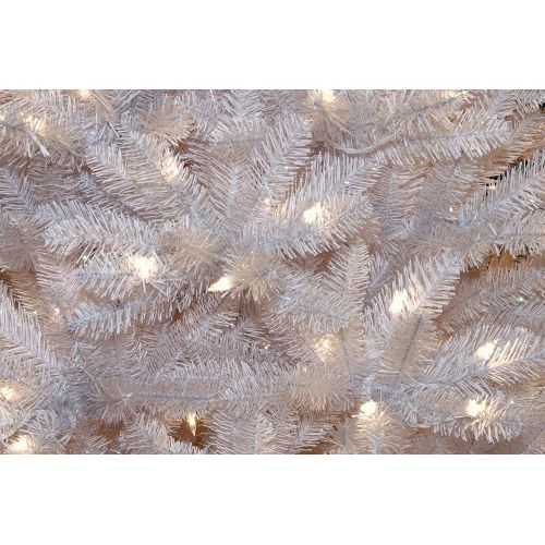  National Tree Company National Tree 7.5 Foot White Dunhill Fir Christmas Tree, Hinged (DUWH-75LO)