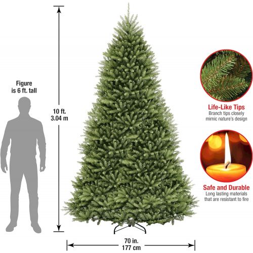  National Tree Company National Tree 12 Foot Dunhill Fir Tree, Hinged (DUH-120)