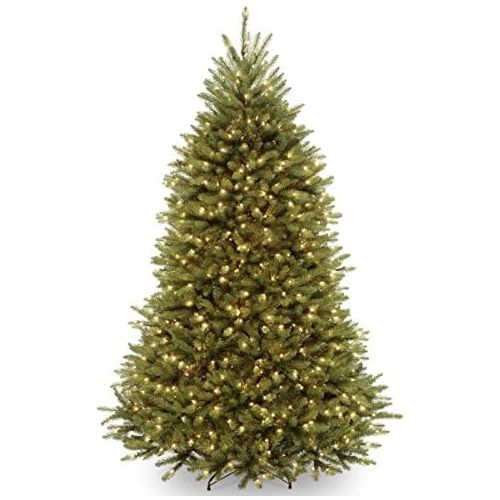  National Tree Company National Tree 7.5 Foot Dunhill Fir Tree with 750 Clear Lights, Hinged (DUH-75LO)