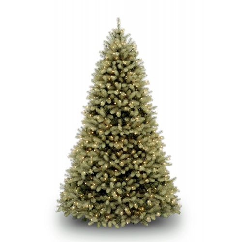  National Tree Company National Tree 7.5 Foot Feel Real Downswept Douglas Fir Tree with 750 Dual Color LED Lights and OnOff Switch, Hinged (PEDD1-312LD-75X)