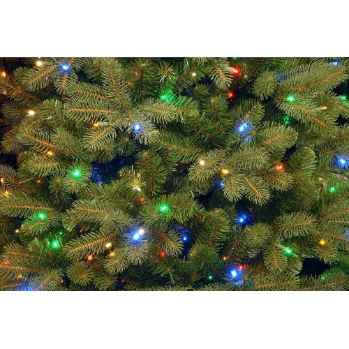  National Tree Company National Tree 7.5 Foot Feel Real Downswept Douglas Fir Tree with 750 Dual Color LED Lights and OnOff Switch, Hinged (PEDD1-312LD-75X)