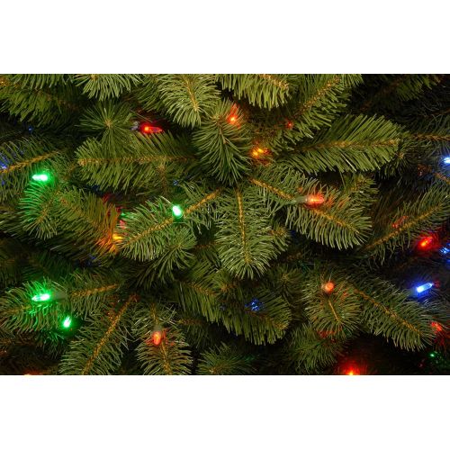  National Tree Company National Tree 7.5 Foot Feel Real Downswept Douglas Fir Tree with 750 Dual Color LED Lights and OnOff Switch, Hinged (PEDD1-312LD-75X)