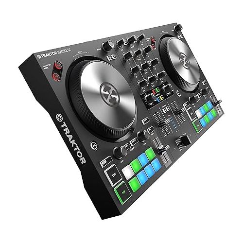 네이티브 인 스트루멘츠 Native Instruments Traktor Kontrol S2 Mk3 DJ Controller and Pioneer DJ CUE1 On-Ear DJ Headphone