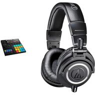 Native Instruments Maschine Mk3 Drum Controller & Audio-Technica ATH-M50X Professional Studio Monitor Headphones, Black, Professional Grade, Critically Acclaimed, with Detachable Cable