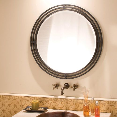  Native Trails MR708 Asana Round Wall Mirror, Black