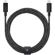 Native Union Type-C Belt Cable Pro - USB-C to USB-C - 8ft Ultra-Strong Charging Cable with Leather Strap Compatible with MacBook Pro 2017-2020, Microsoft Surface Go 2, Google Pixel