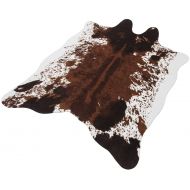 NativeSkins Faux Cowhide Rug - Large (4.6 x 6.6): Cow Print Fur Skin for Home