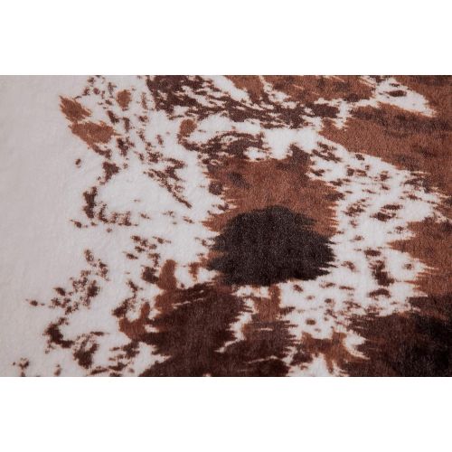  NativeSkins Faux Cowhide Rug - Large (4.6 x 6.6): Cow Print Fur Skin for Home