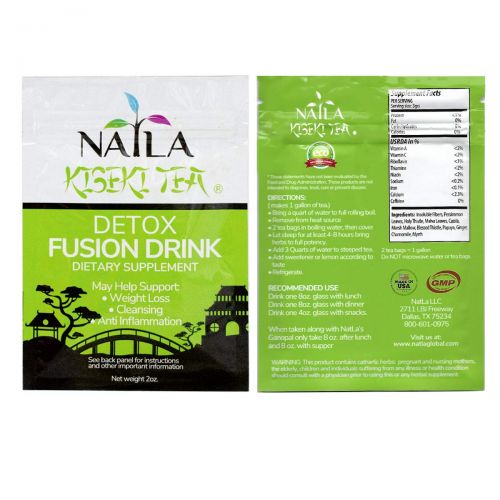  Natla Kiseki Detox Tea for Weight Loss and Belly Fat - 6 Organic Detox Tea Bags 9 All Natural Ingredients That Support Healthy Weight Loss, Body Cleansing, Clear Skin, Bloating and Diges