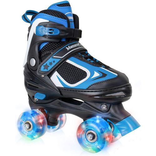  Nattork Roller Skates for Girls and Boys,4 Sizes Adjustable Roller Skates for Kids with All Light up Wheels, Full Protection for Childrens Indoor and Outdoor Play