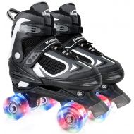 Nattork Roller Skates for Girls and Boys,4 Sizes Adjustable Roller Skates for Kids with All Light up Wheels, Full Protection for Childrens Indoor and Outdoor Play