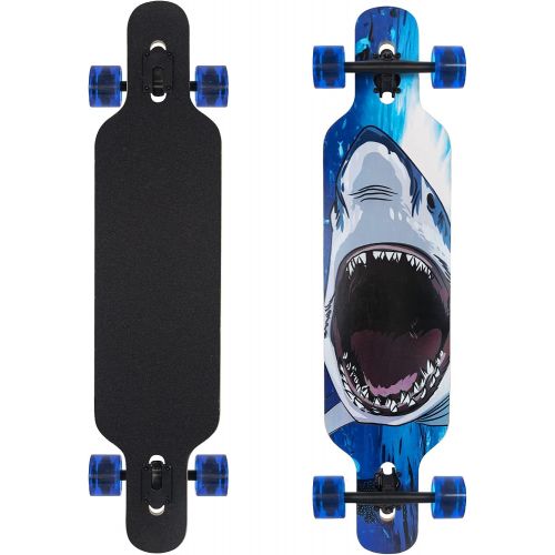  Nattork 41*9 inch Longboard Skateboard Long Board Deck 8 Ply Canadian Maple for Adults Teens Kids