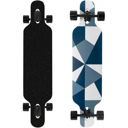  Nattork 41 inch Longboard Skateboard Through Deck 8Ply Canadian Maple for Adults, Teens and Kids