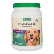 NaturVet VitaPet Adult Daily Vitamins Plus Breath Aid Dog Multivitamin Supplement, Chewable Tablets Time Release, Made in the USA, 365 Count